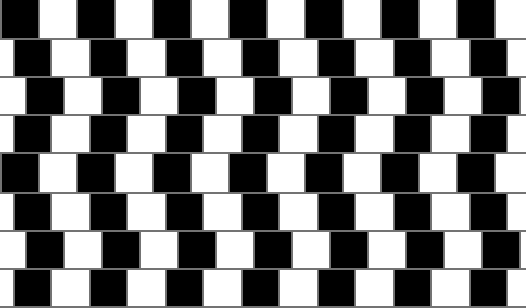 Are the horizontal lines parallel or do they slope?