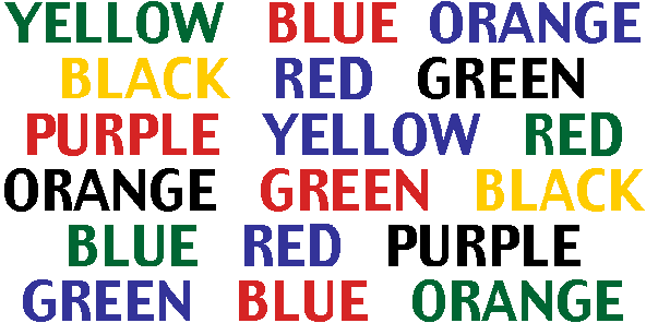 Words In Color Charts