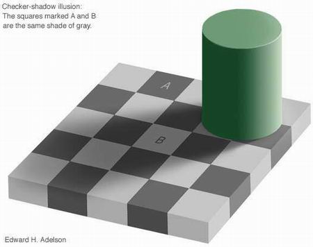 Chess Board Illusion
